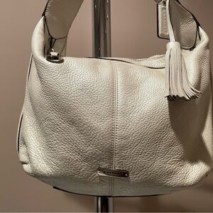 Coach Pearl White Leather Hobo Bag